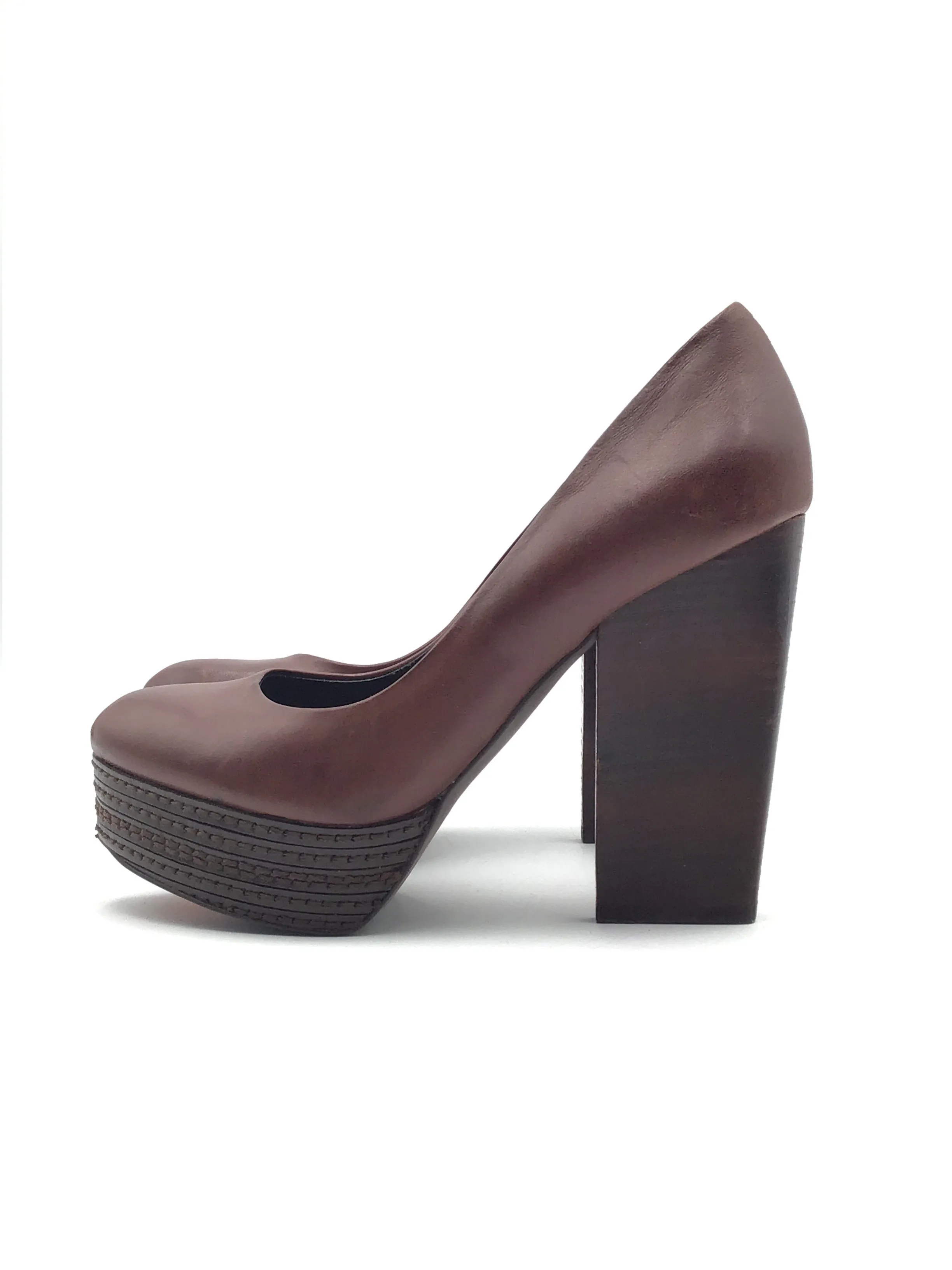 Shoes Heels Platform By Trouve In Brown, Size: 6.5