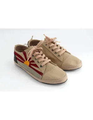 SNEAKERS DONNA IN CANAPA E COTONE BIOLOGICO CON SUOLA IN PNEUMATICI RCICLATI &quot; TIBET&quot;