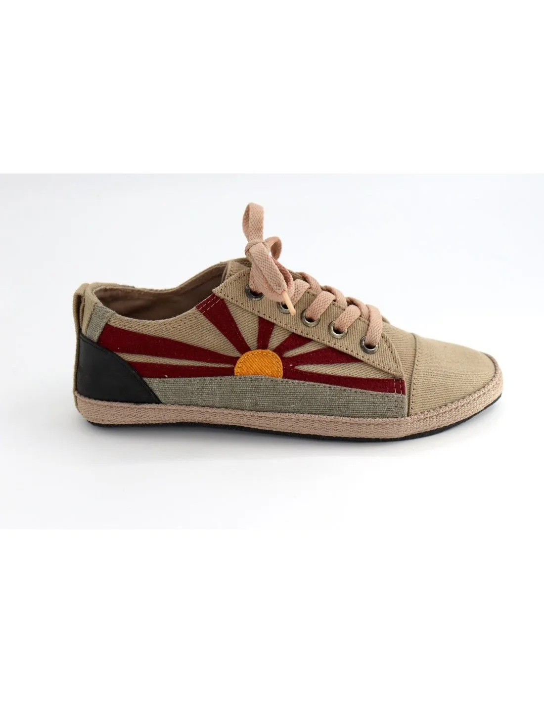 SNEAKERS DONNA IN CANAPA E COTONE BIOLOGICO CON SUOLA IN PNEUMATICI RCICLATI &quot; TIBET&quot;