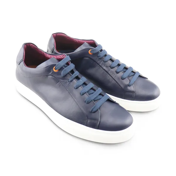Sneakers in pelle blu