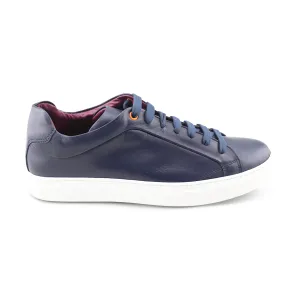 Sneakers in pelle blu