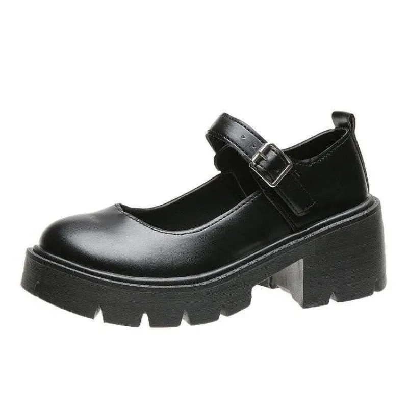 Sohiwoo Fashion White Platform Pumps for Women Super High Heels Buckle Strap Mary Jane Shoes Woman Goth Thick Hty Shoes eeled ParLadies