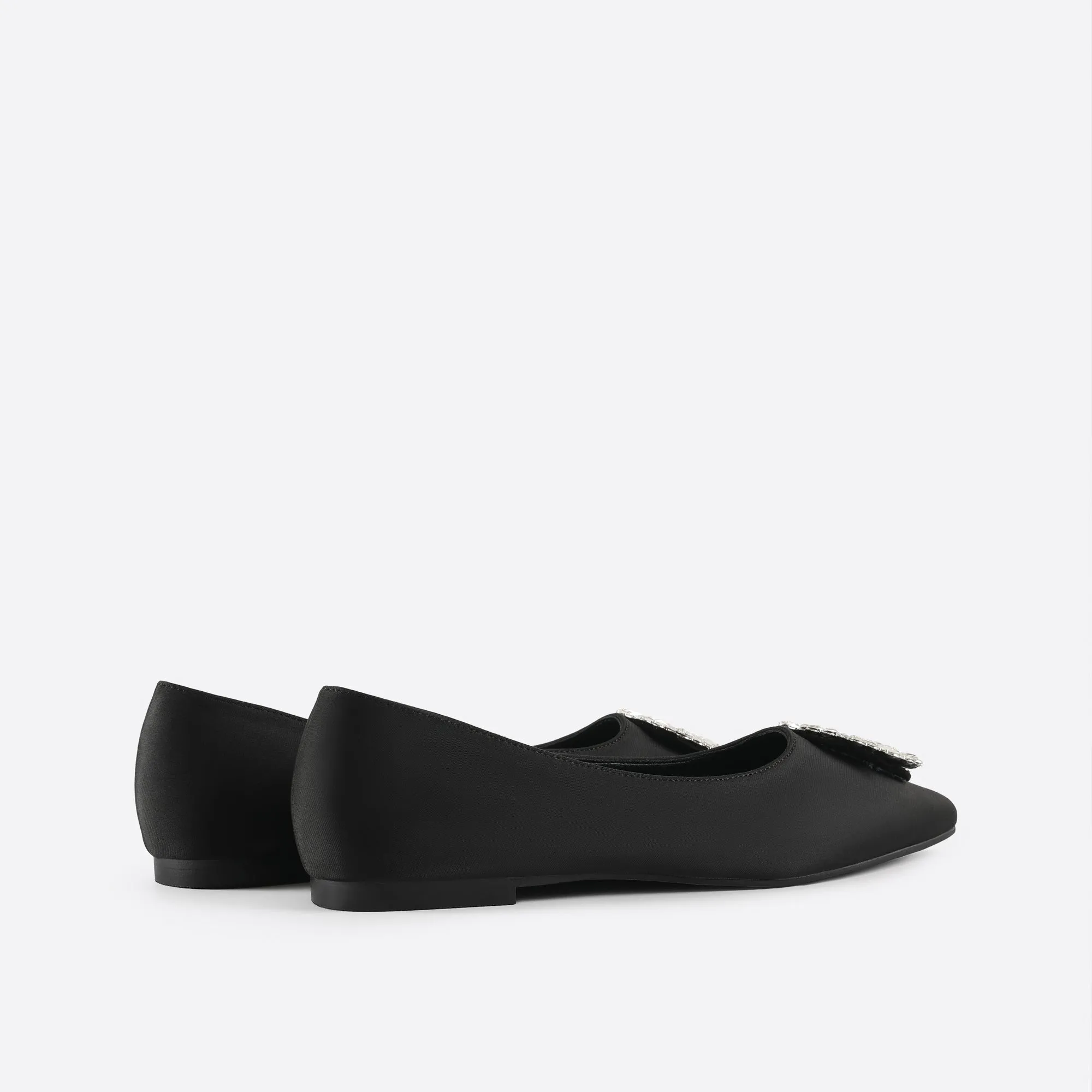 Sohiwoo Women Pointed Rhinestones Flats