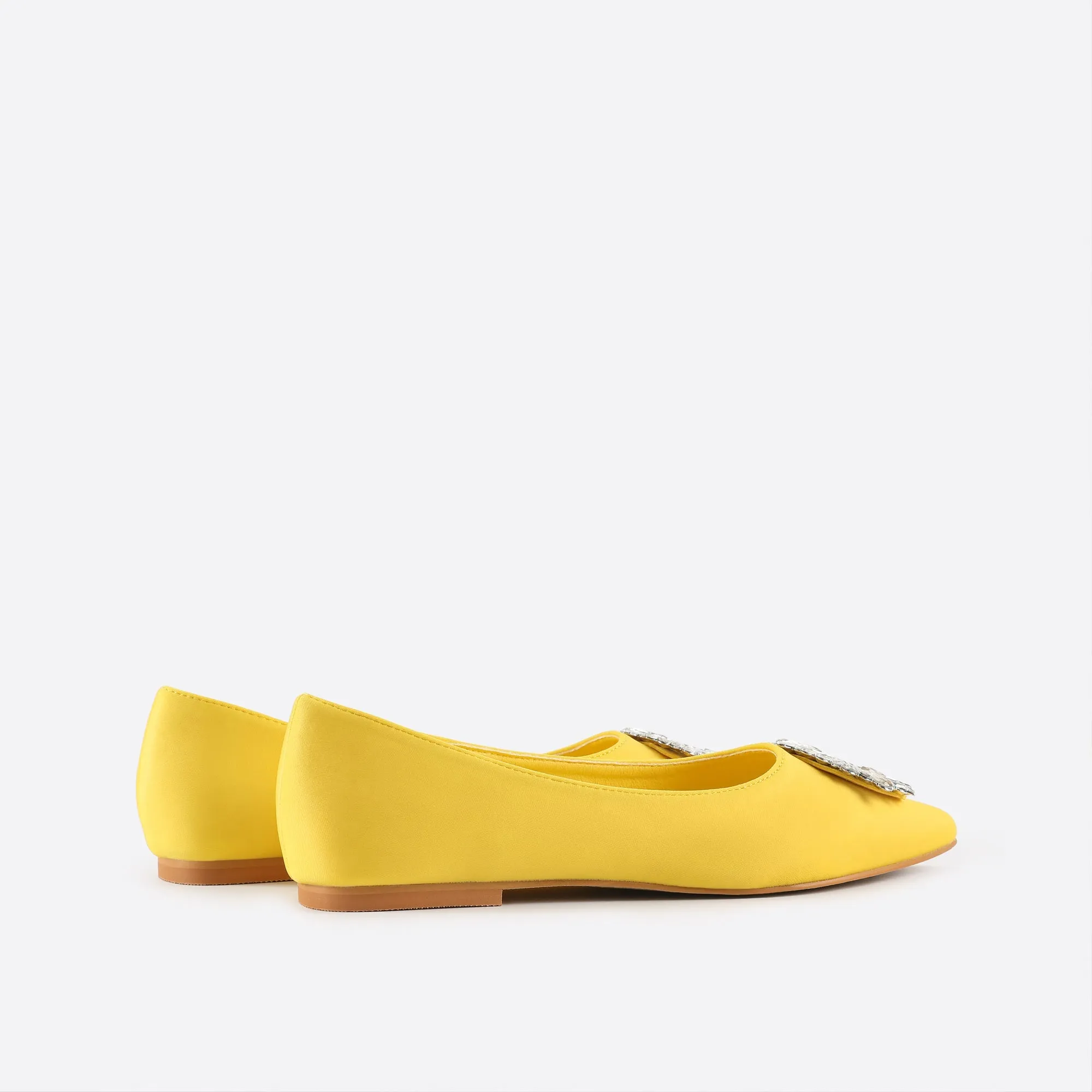 Sohiwoo Women Pointed Rhinestones Flats