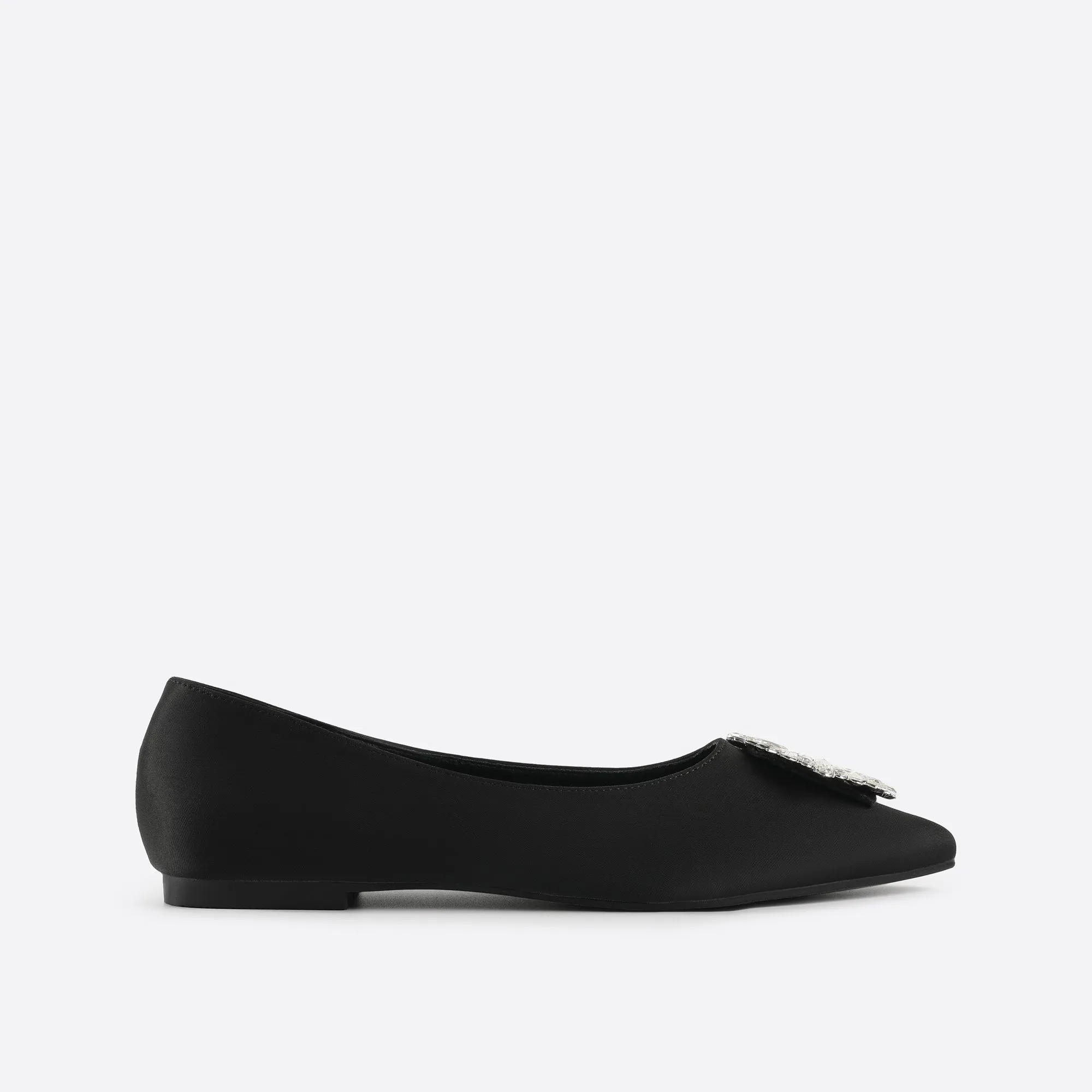 Sohiwoo Women Pointed Rhinestones Flats