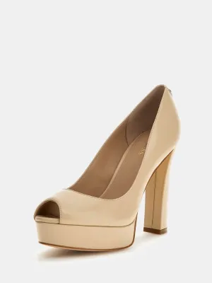 Soza pumps open teen echt leder