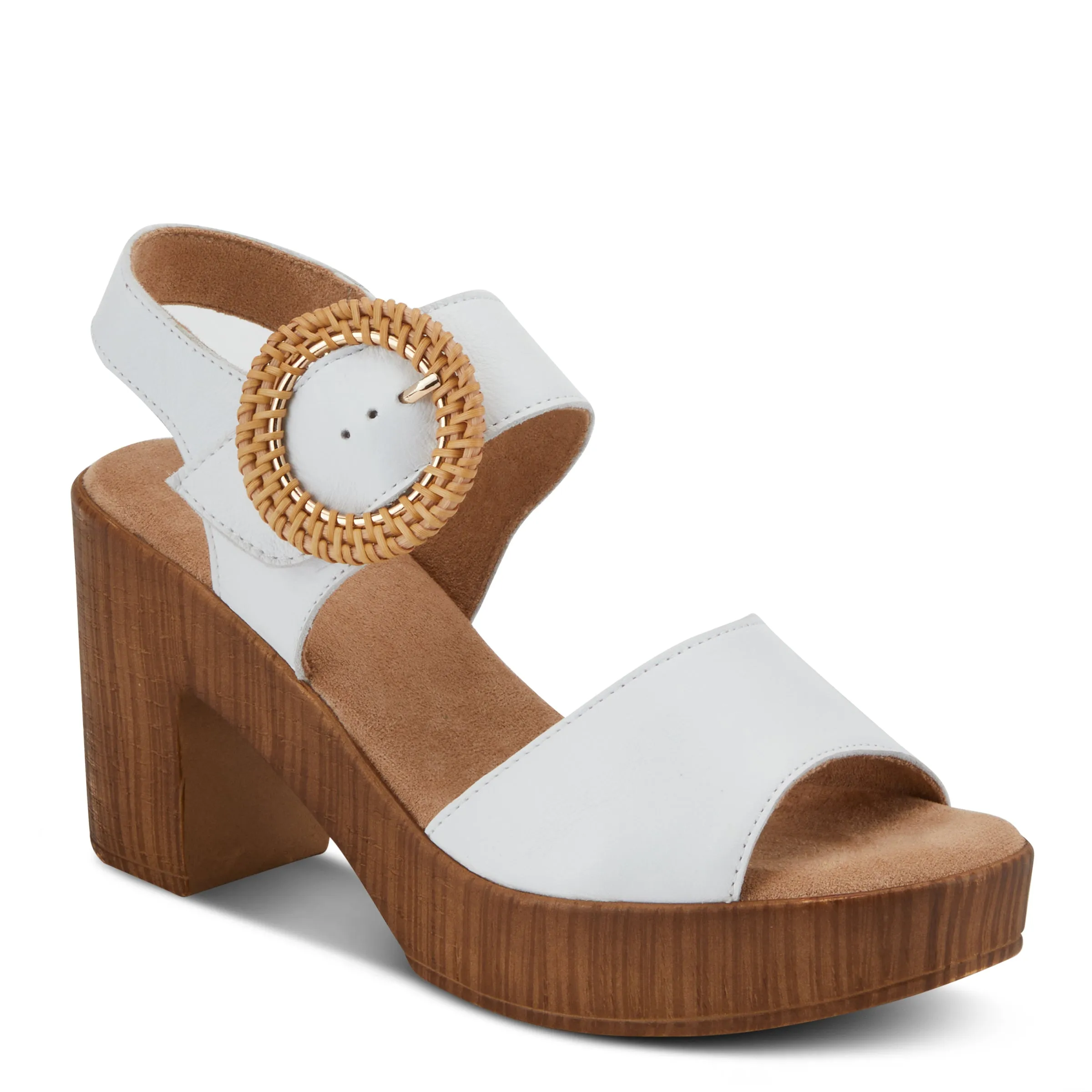 Spring Step Shoes Gamona Women’s Suede Leather Sandals 3.25" Heel