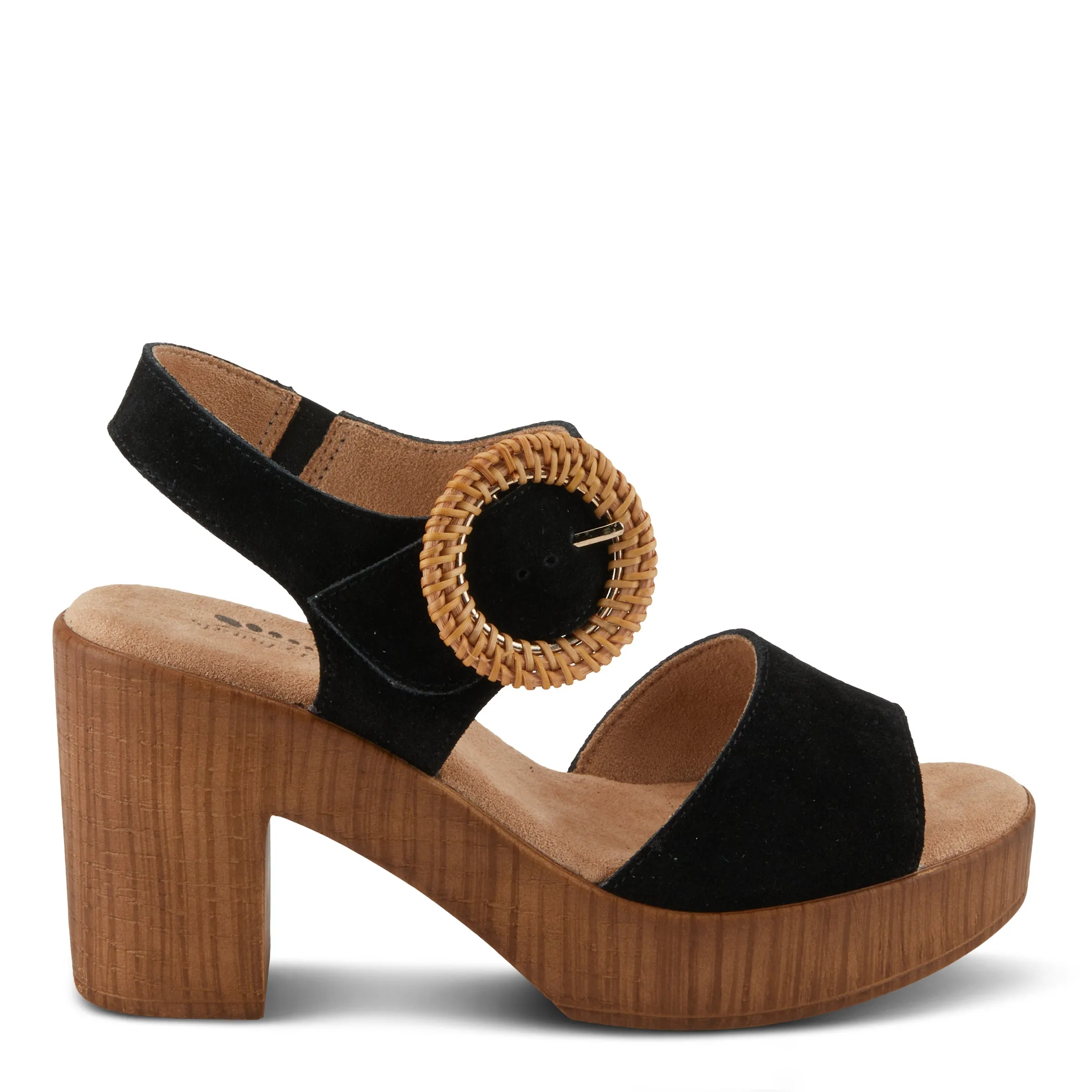 Spring Step Shoes Gamona Women’s Suede Leather Sandals 3.25" Heel