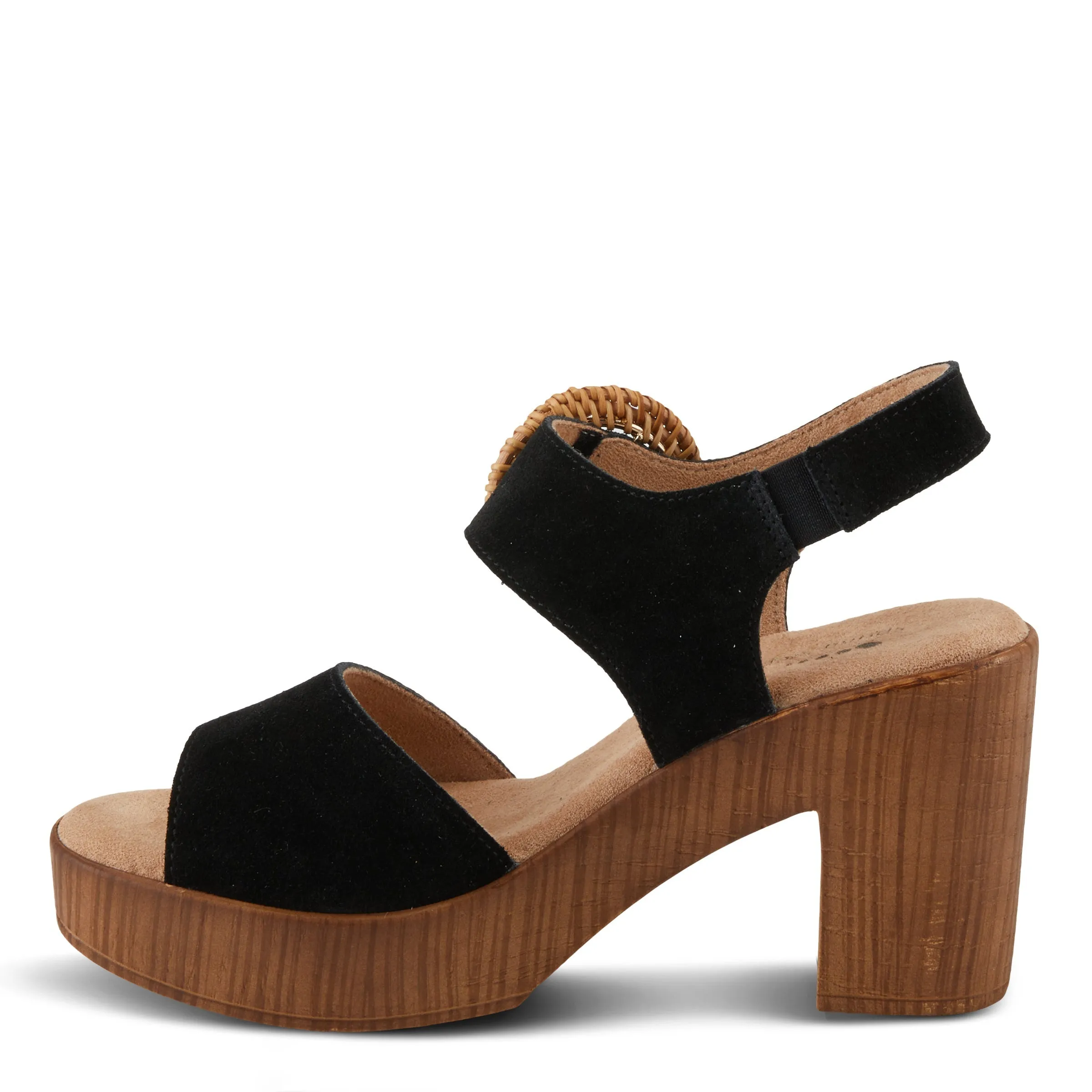 Spring Step Shoes Gamona Women’s Suede Leather Sandals 3.25" Heel