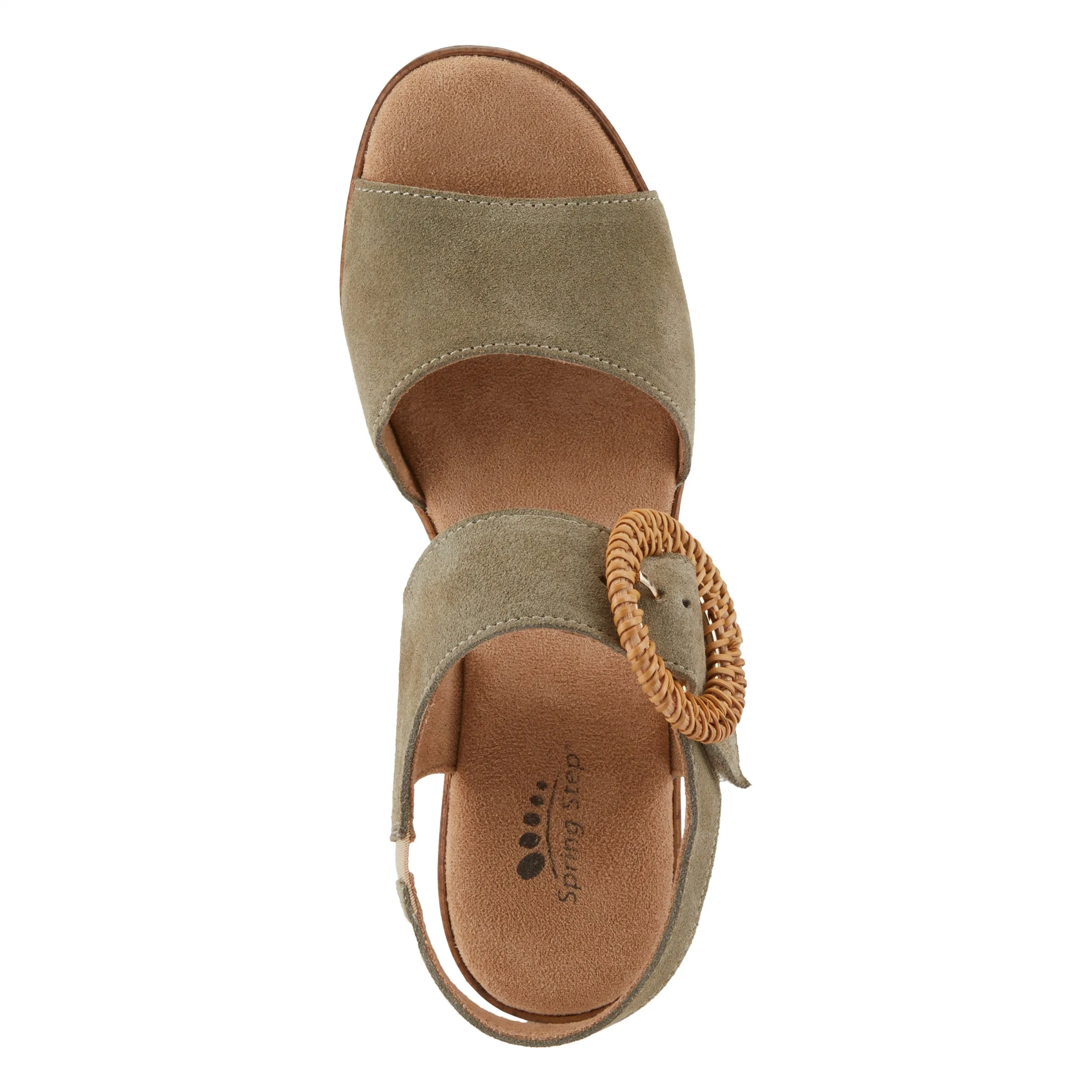 Spring Step Shoes Gamona Women’s Suede Leather Sandals 3.25" Heel