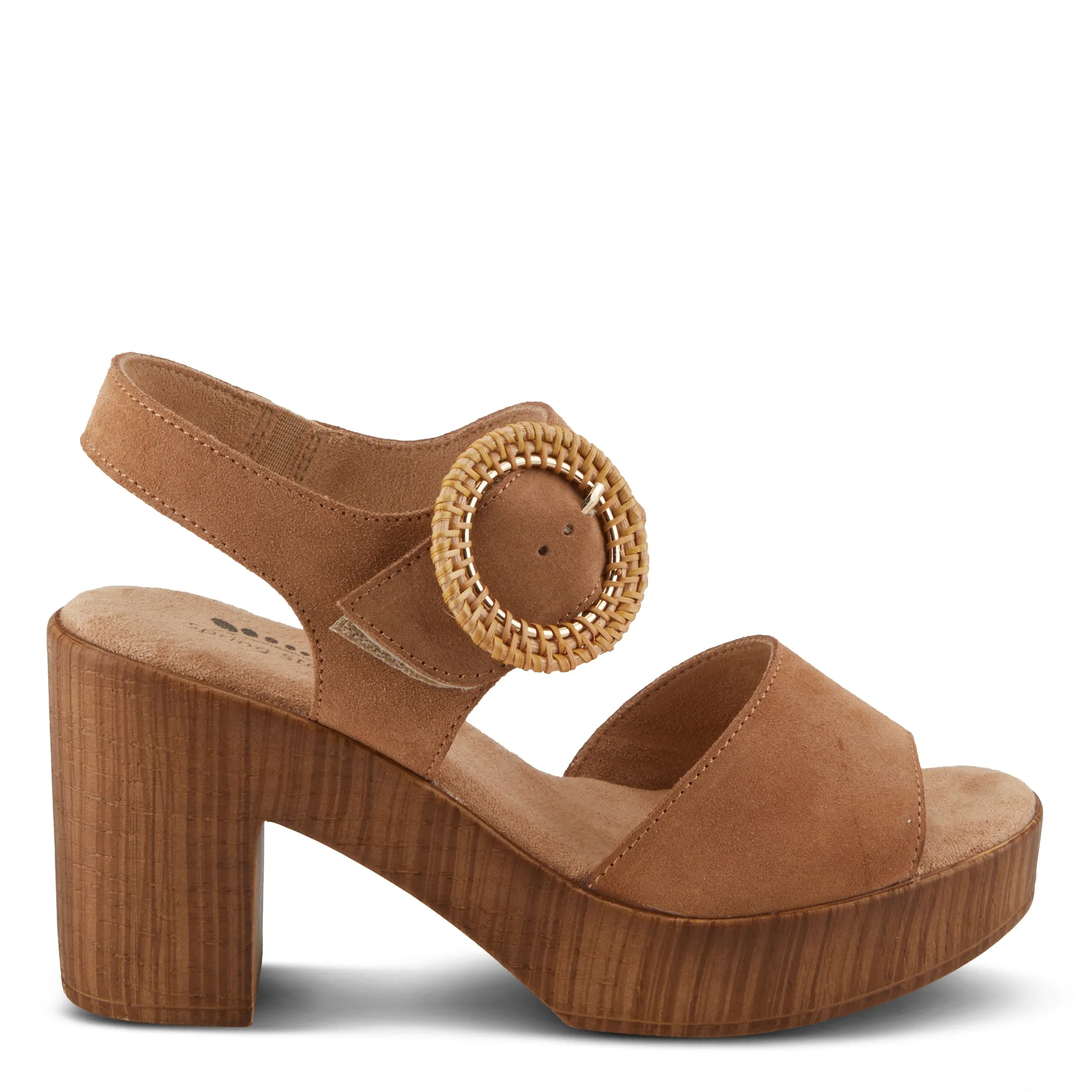 Spring Step Shoes Gamona Women’s Suede Leather Sandals 3.25" Heel