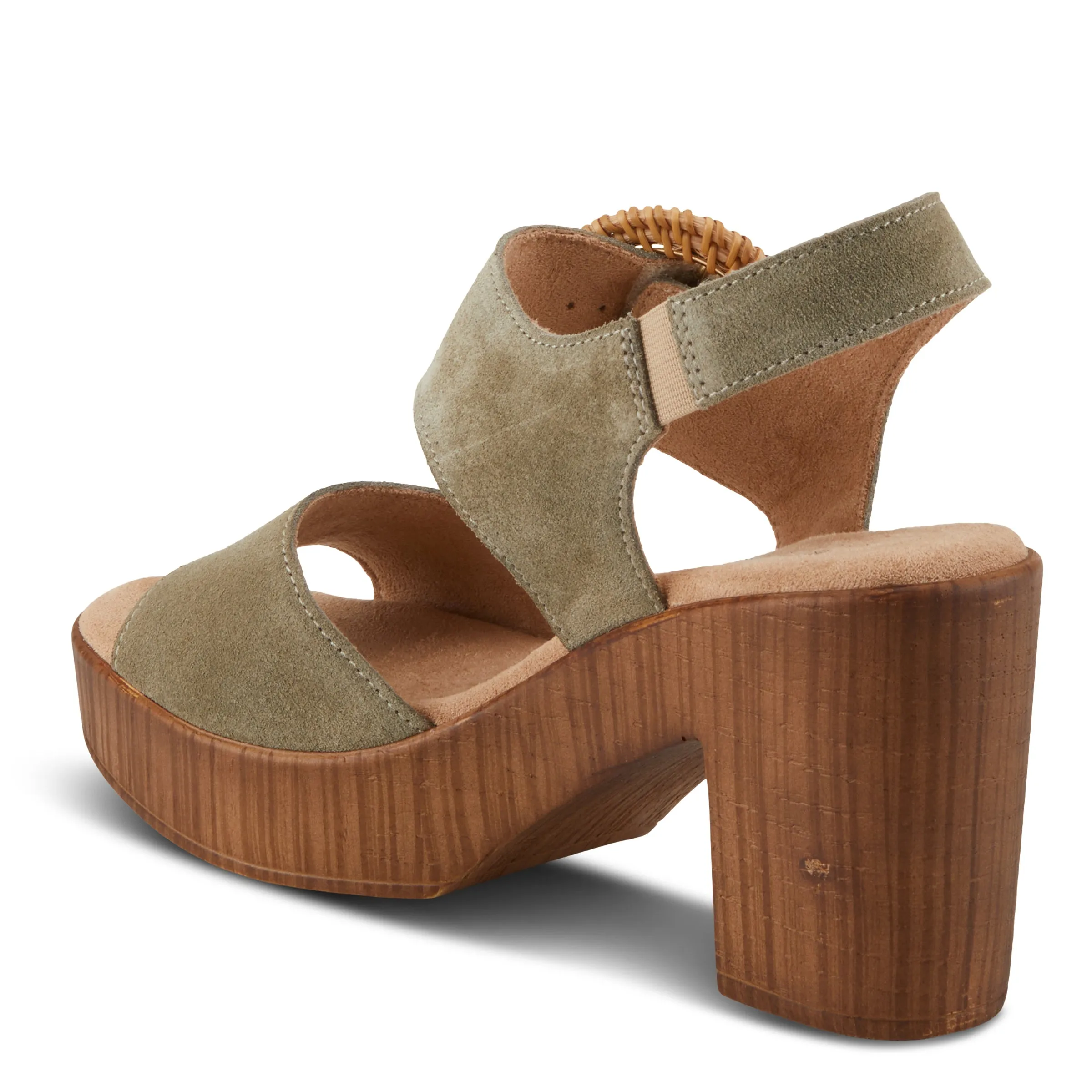 Spring Step Shoes Gamona Women’s Suede Leather Sandals 3.25" Heel