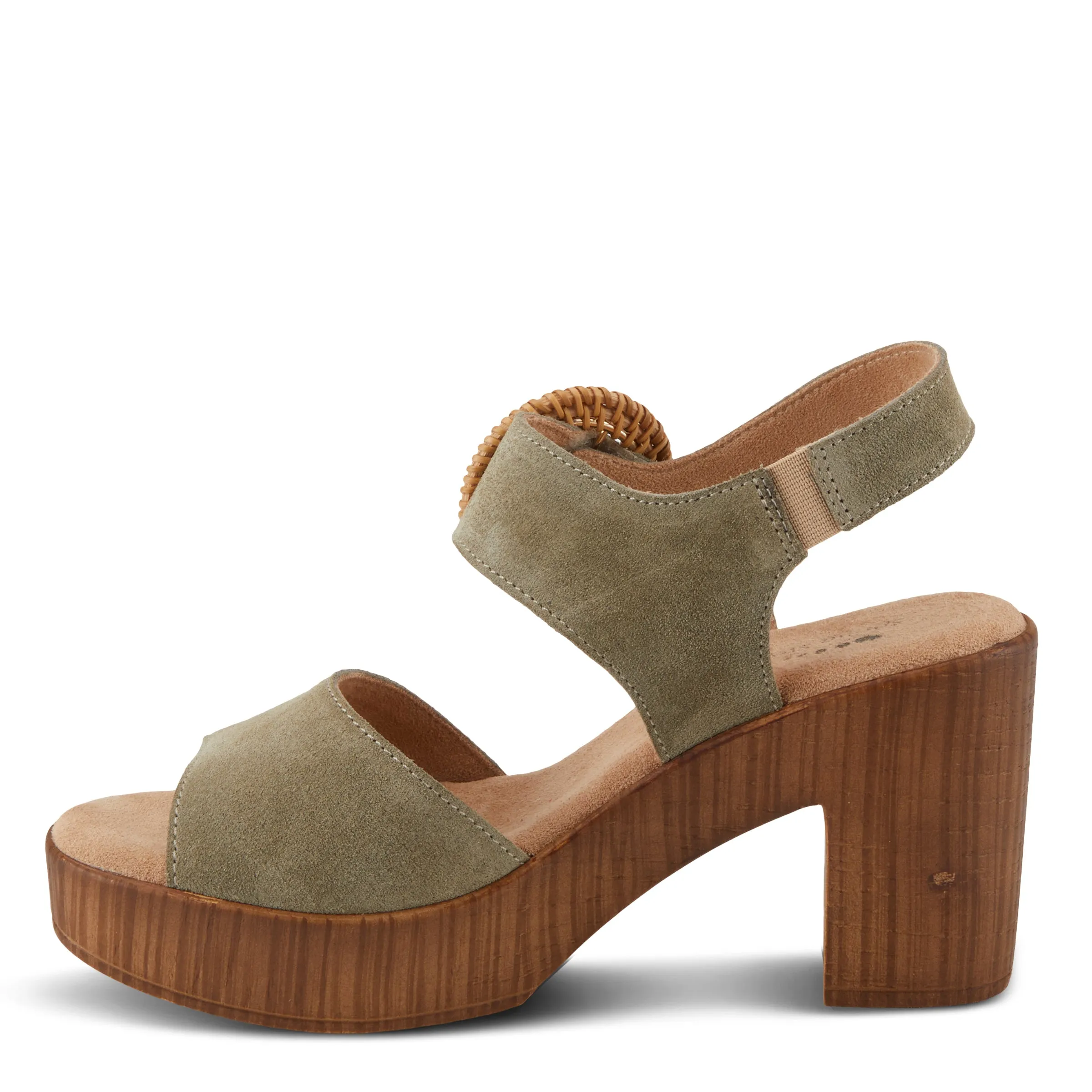 Spring Step Shoes Gamona Women’s Suede Leather Sandals 3.25" Heel