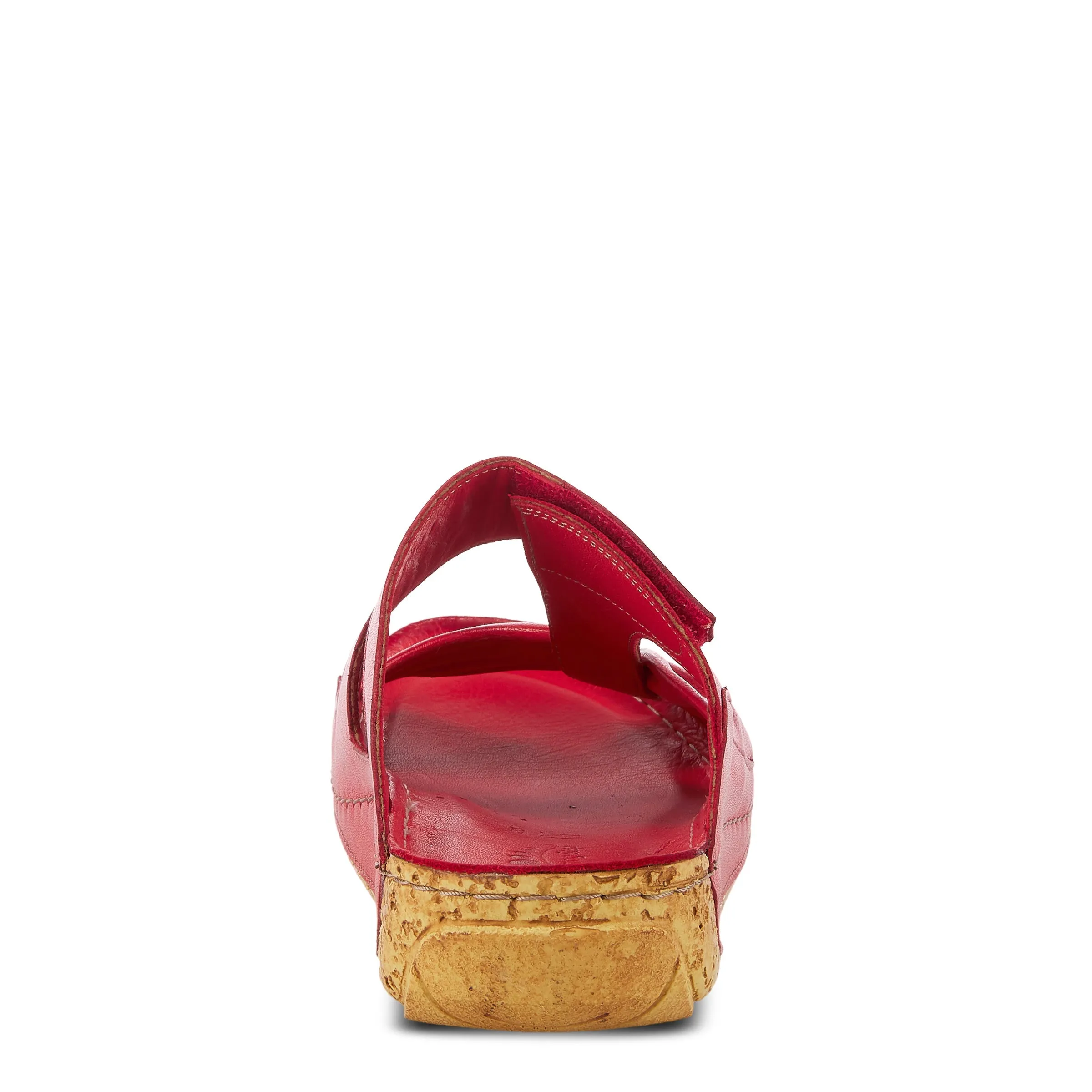 Spring Step Shoes Gretta Slide Sandal Women's Leather Cork Wedge