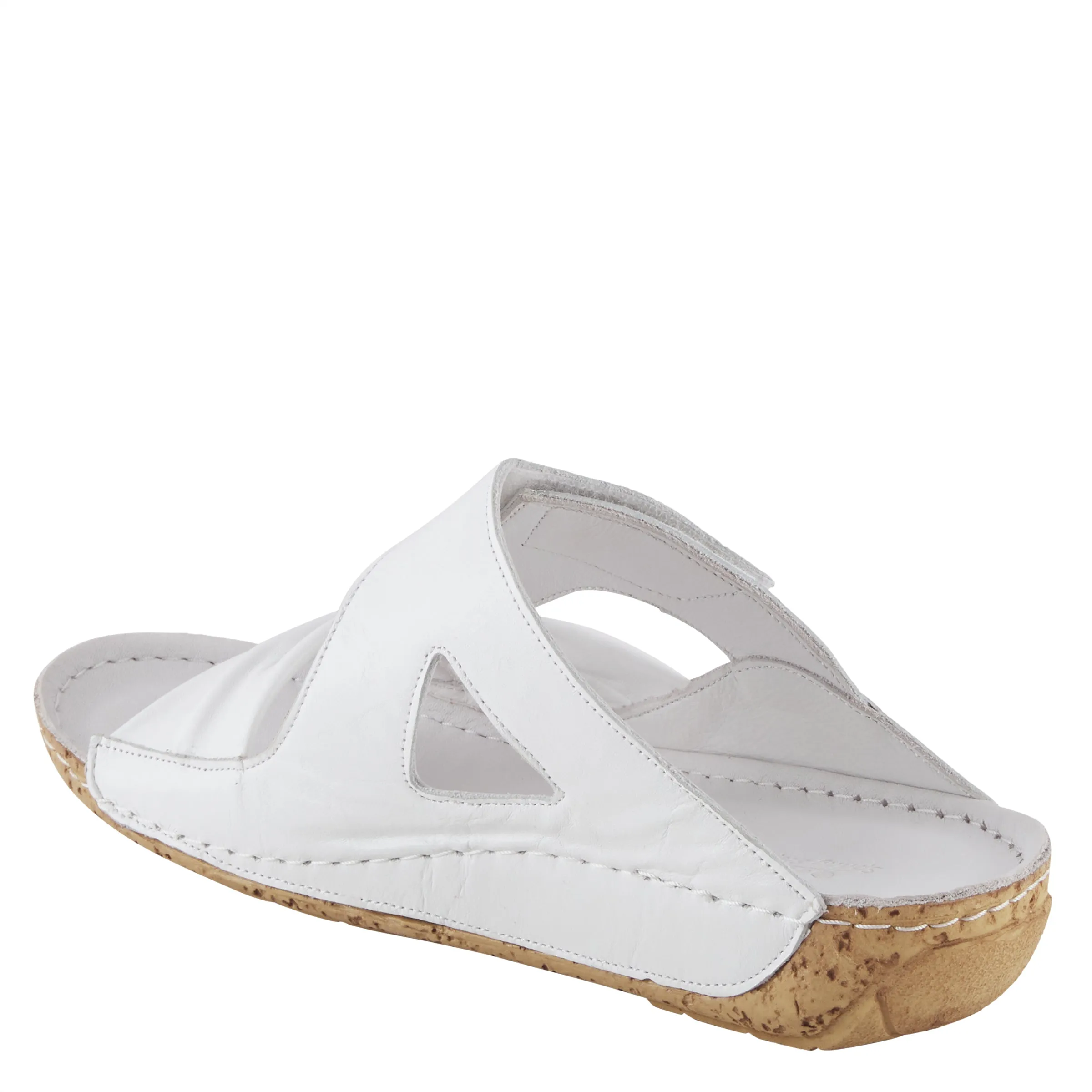 Spring Step Shoes Gretta Slide Sandal Women's Leather Cork Wedge