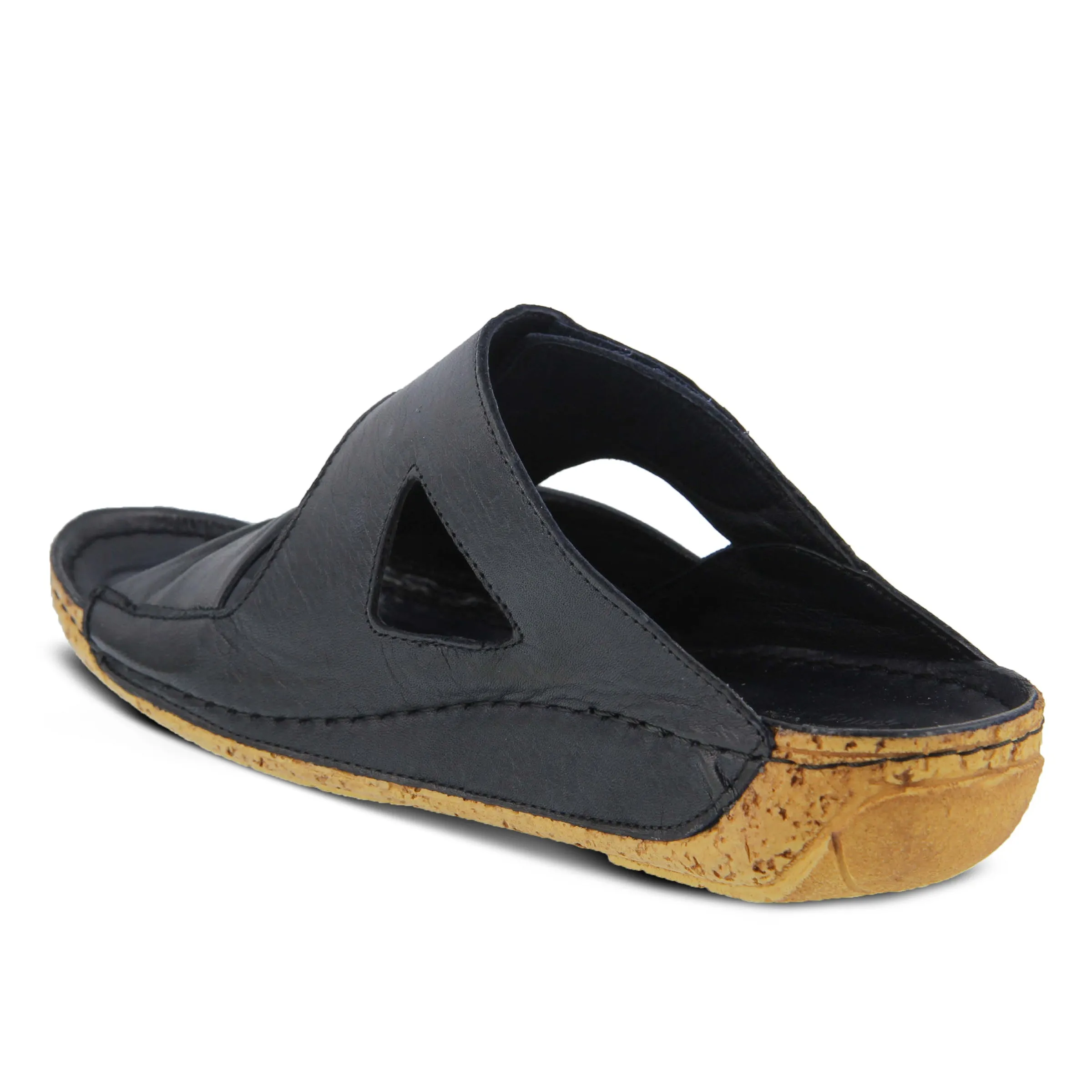 Spring Step Shoes Gretta Slide Sandal Women's Leather Cork Wedge