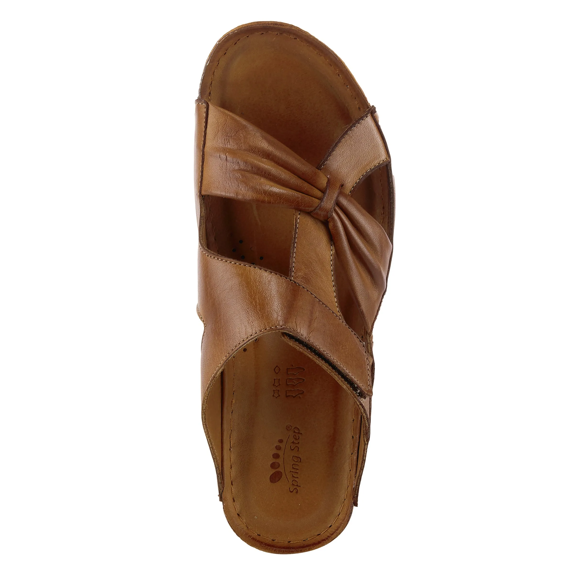 Spring Step Shoes Gretta Slide Sandal Women's Leather Cork Wedge