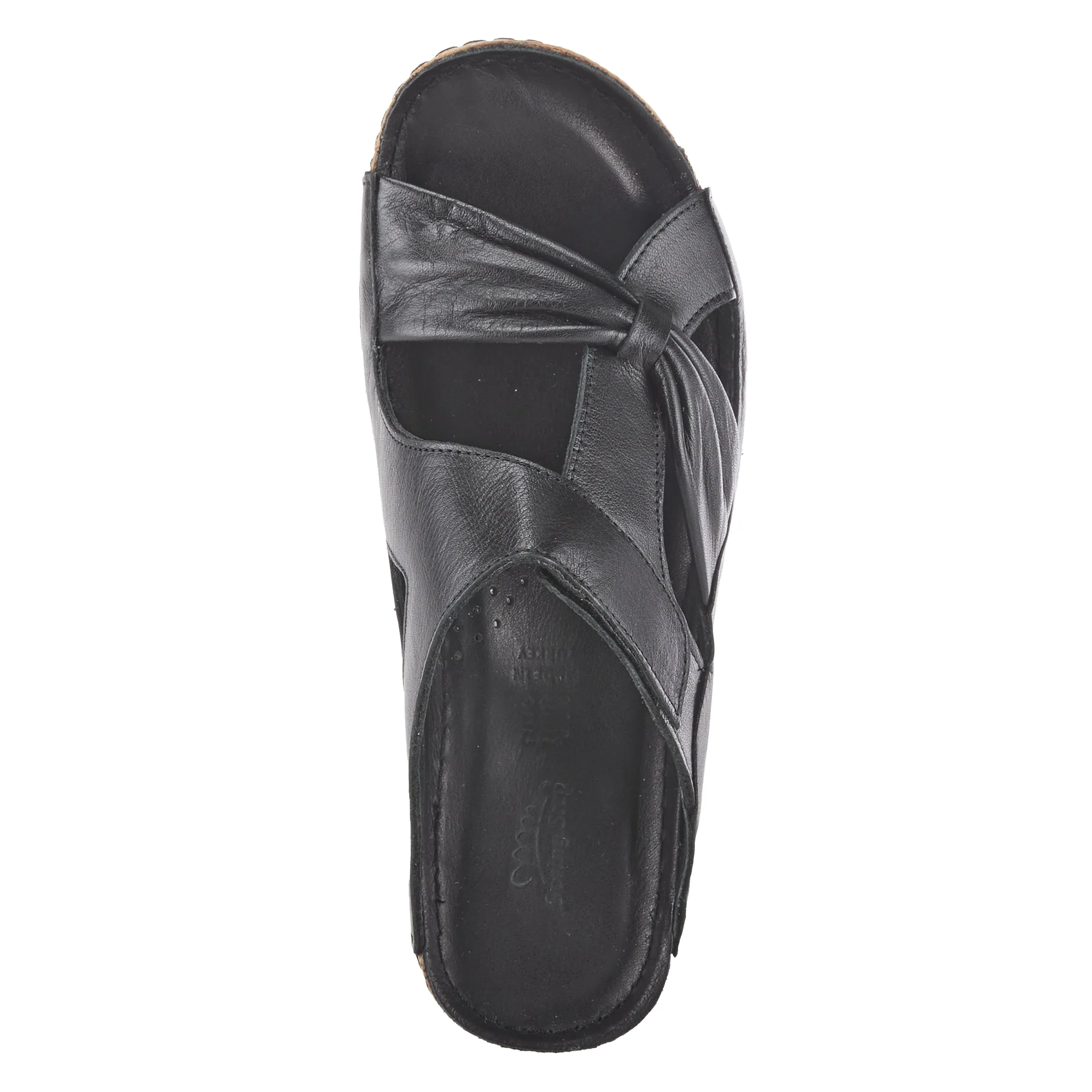Spring Step Shoes Gretta Slide Sandal Women's Leather Cork Wedge