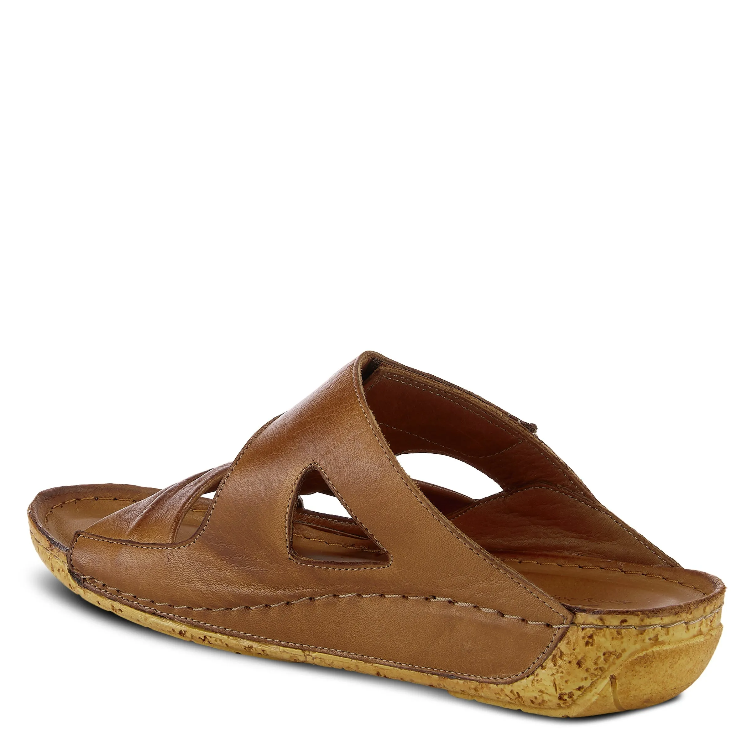 Spring Step Shoes Gretta Slide Sandal Women's Leather Cork Wedge