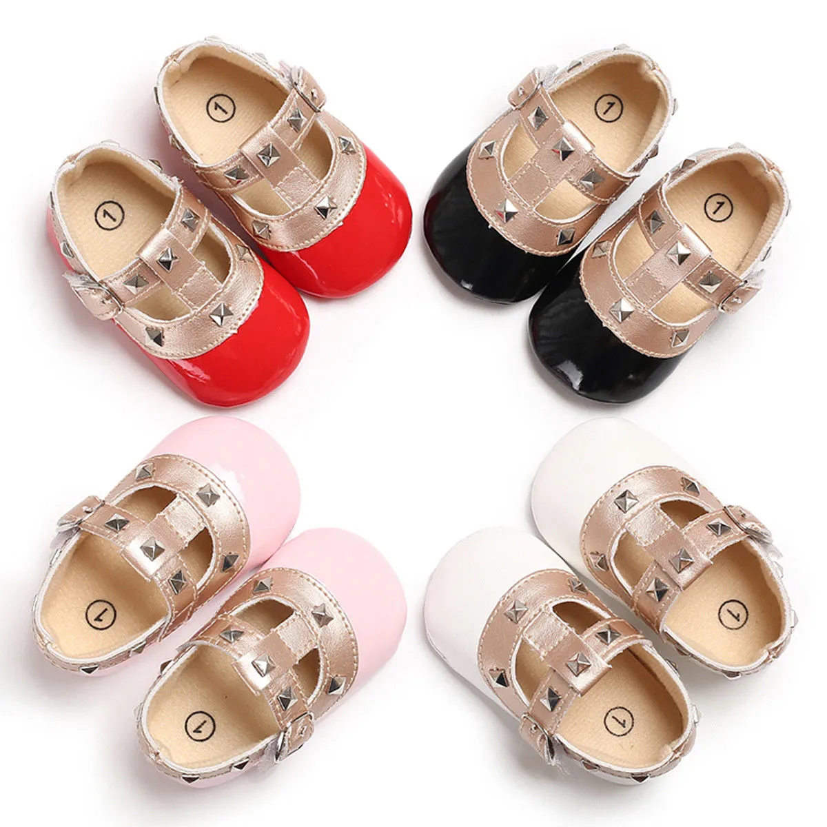 Studded Buckle Shoes
