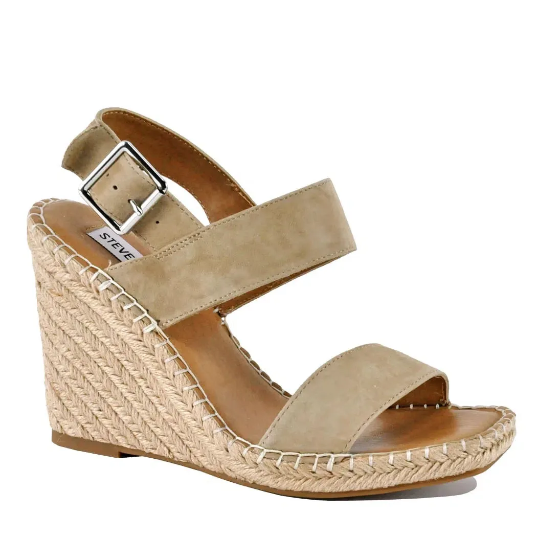 Suede Wedge Espadrille Sandal