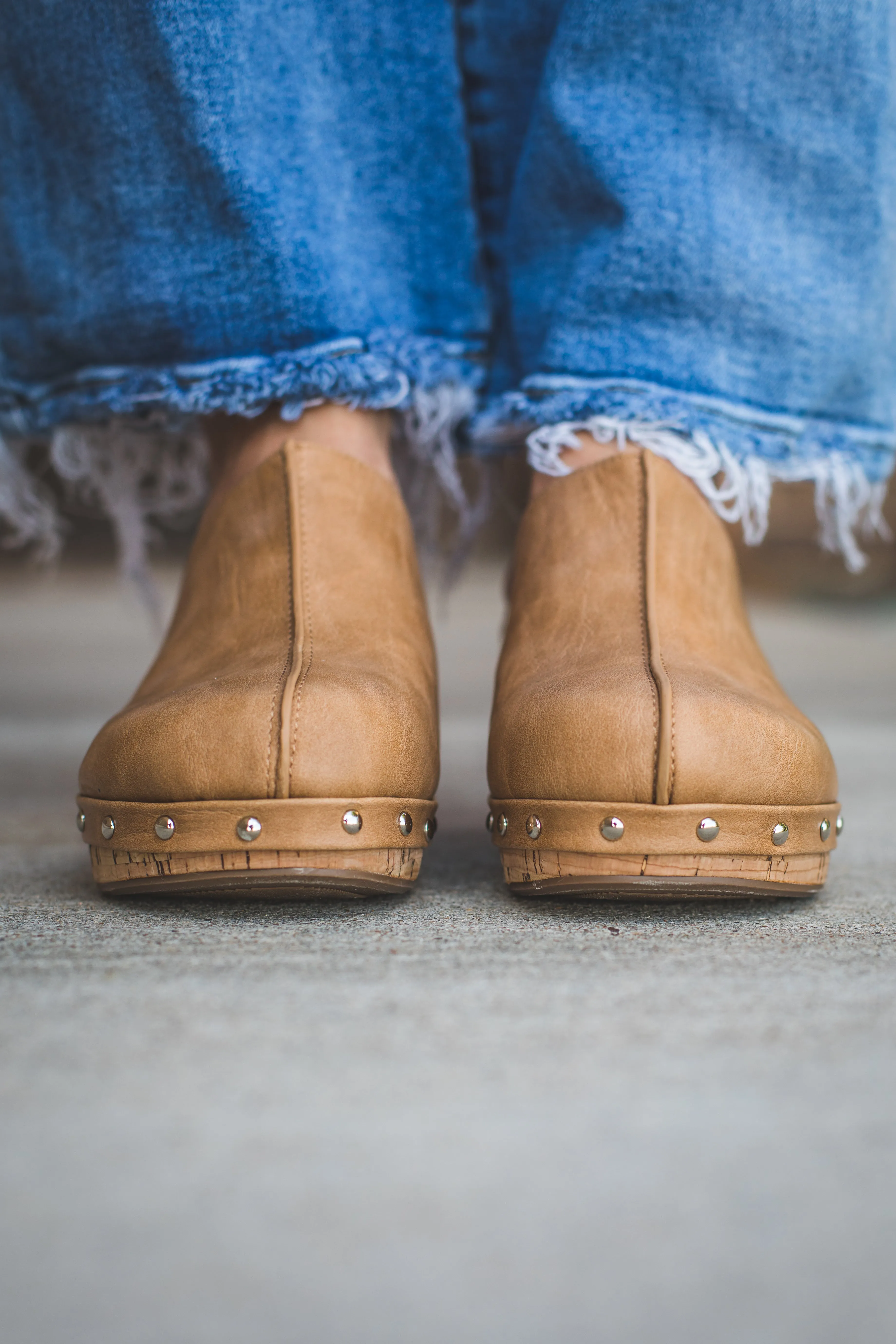 Tan Studded Clog