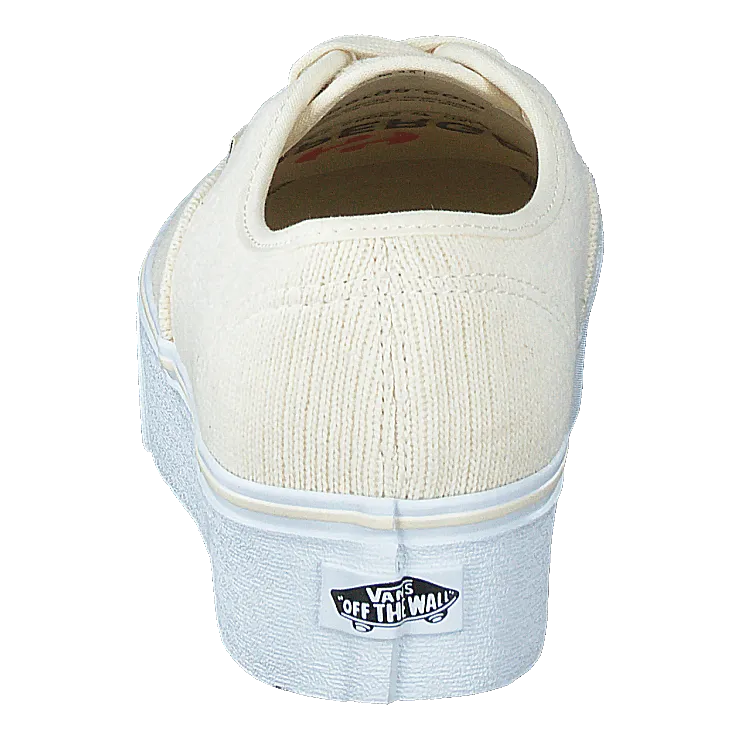 Ua Authentic Stackform (rib Knit)antiquewhttrwht