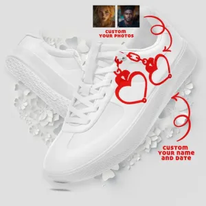 Unique Gift,Personalized Bride and Groom Matching Sneakers, Custom Couples Sneakers,Bridal Shoes,Wedding Date Sneakers, Gifts for Couples