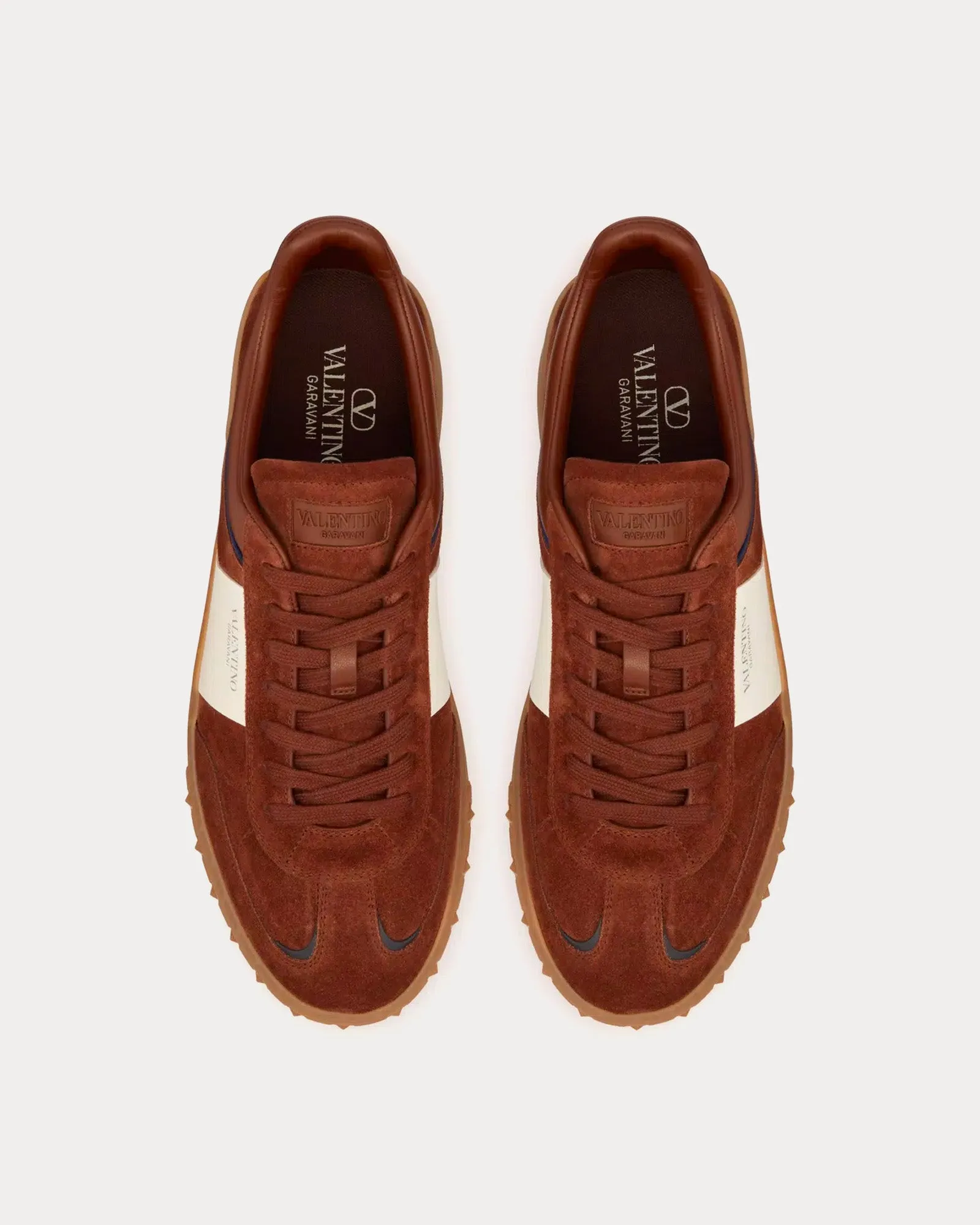 Upvillage Leather Chocolate / Ivory Low Top Sneakers