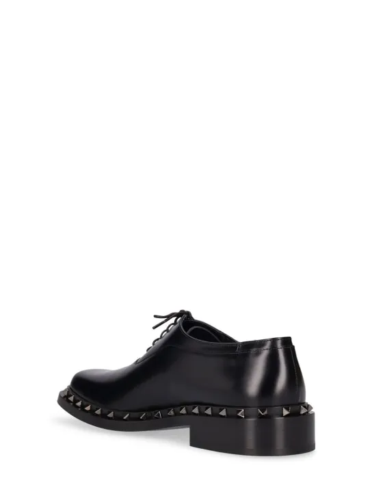 Valentino Garavani   25mm Rockstud leather lace-up shoes 