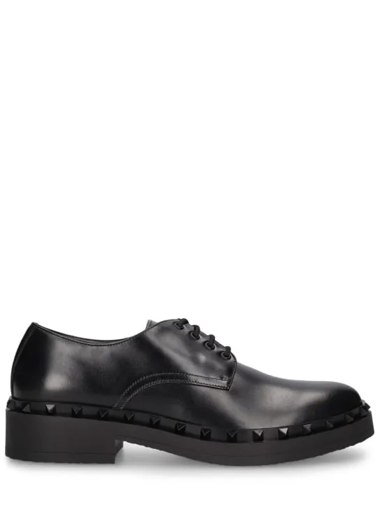 Valentino Garavani   Rockstud leather derby shoes 