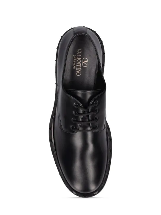 Valentino Garavani   Rockstud leather derby shoes 