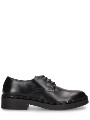 Valentino Garavani   Rockstud leather derby shoes 
