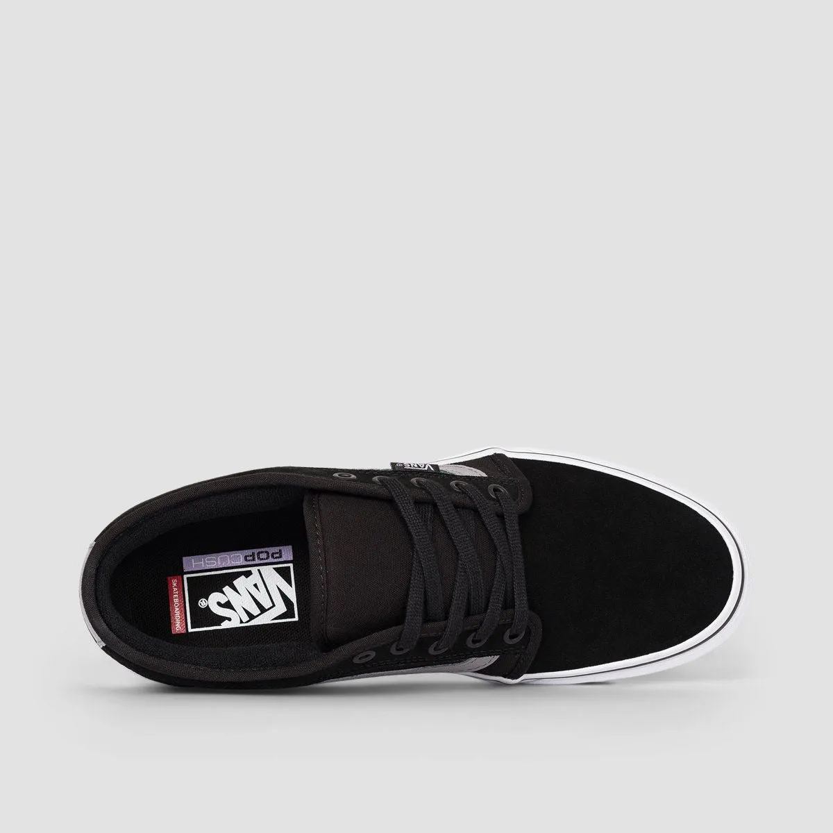 Vans Chukka Low Sidestripe Shoes - Black/Grey/White