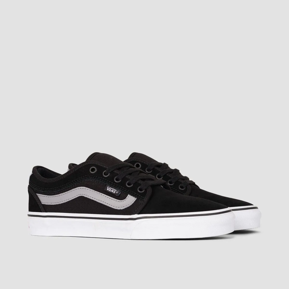 Vans Chukka Low Sidestripe Shoes - Black/Grey/White