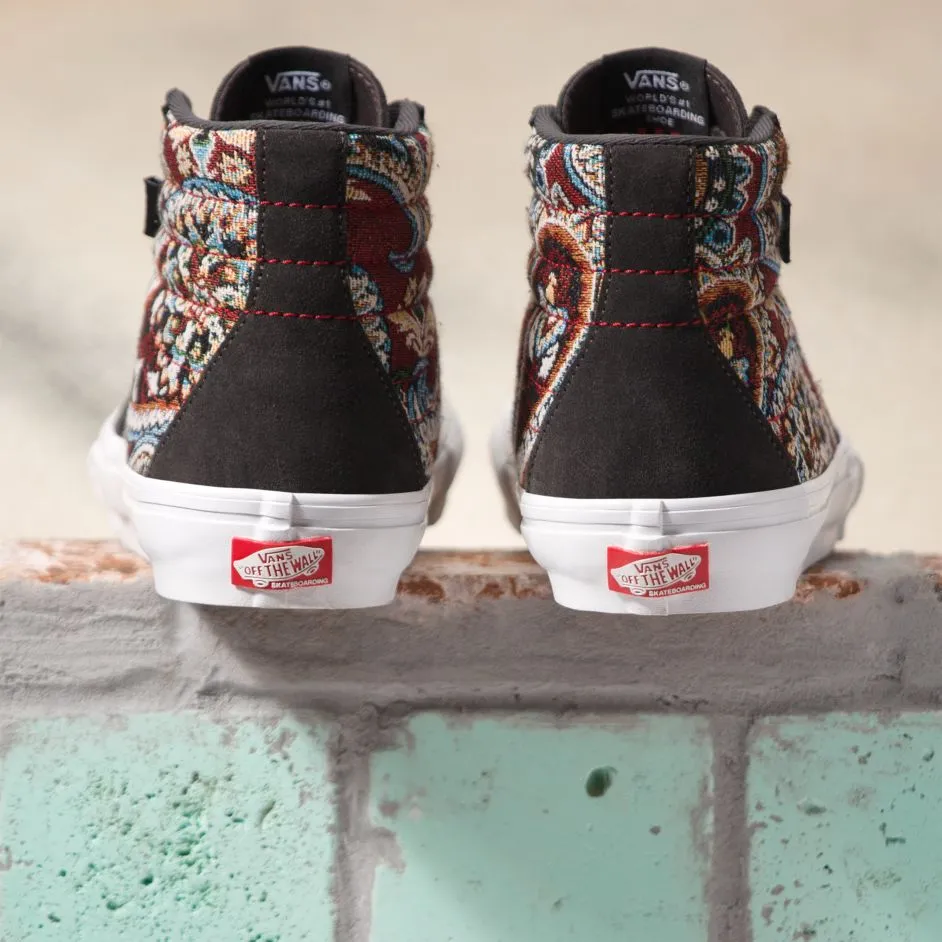 Vans Paisley Skate SK8-HI Skateboard Shoe - Raven