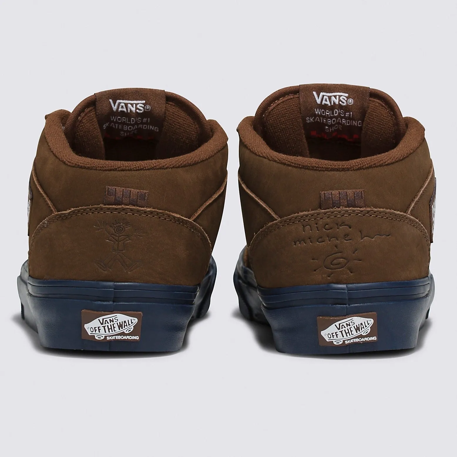 Vans Skate '92 Half Cab x Nick Michel Skateboard Shoe - Brown/Navy
