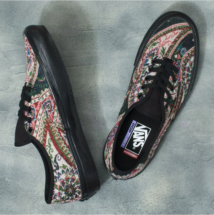 Vans Skate Authentic Paisley Skateboard Shoe - Black