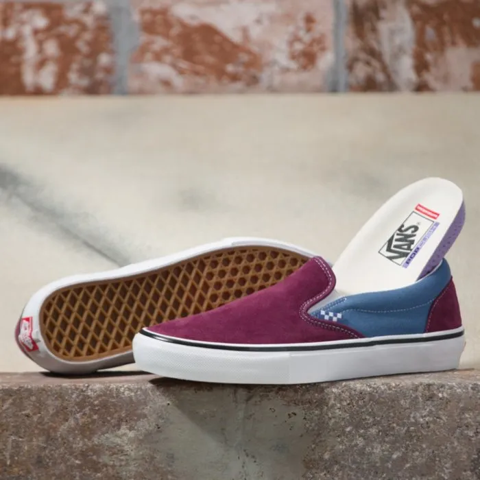 Vans Skate Slip-On Skateboard Shoe - Moonlight Blue/Mauve Wine