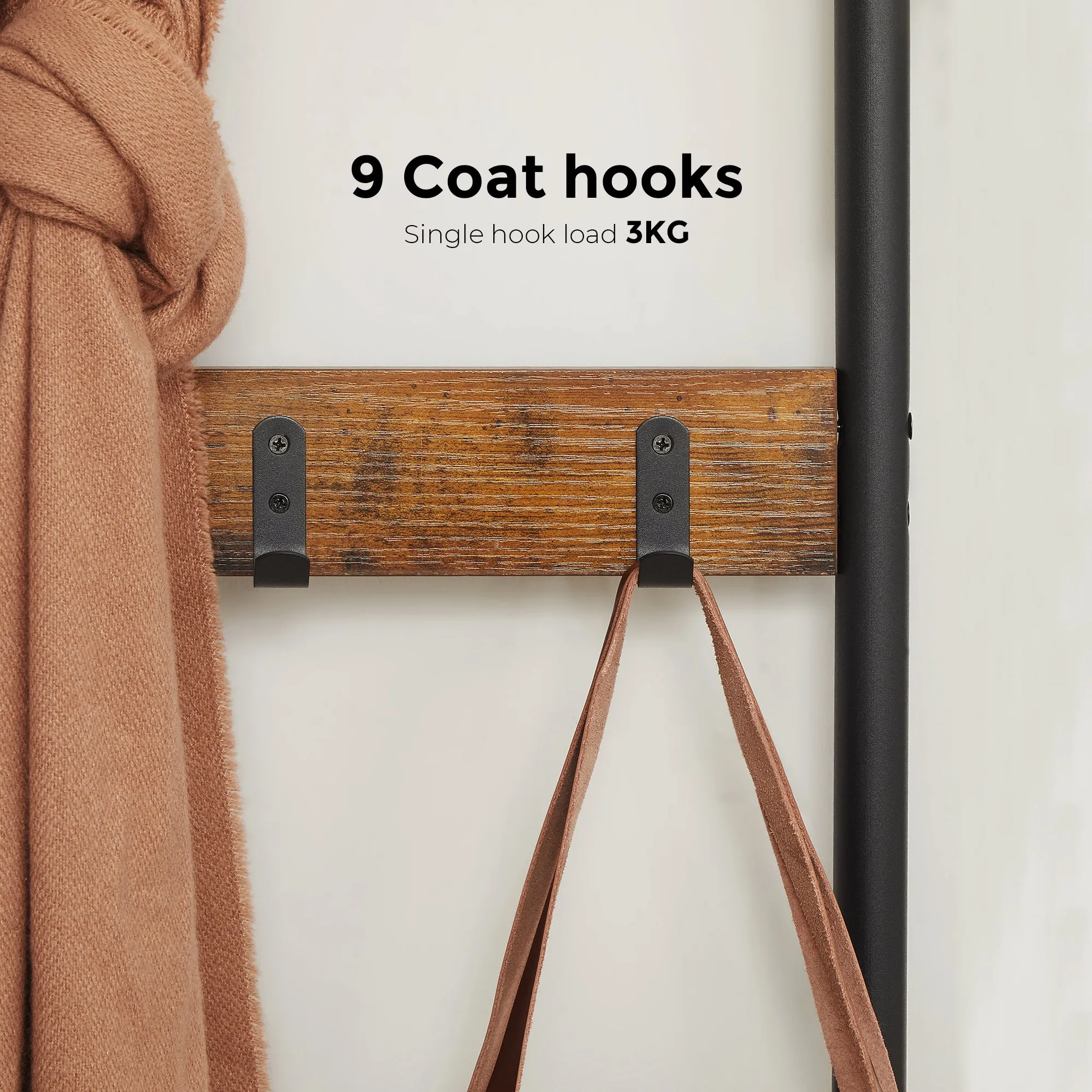 VASAGLE Clothes Garment Rack Hanger Organizer Coat Rack