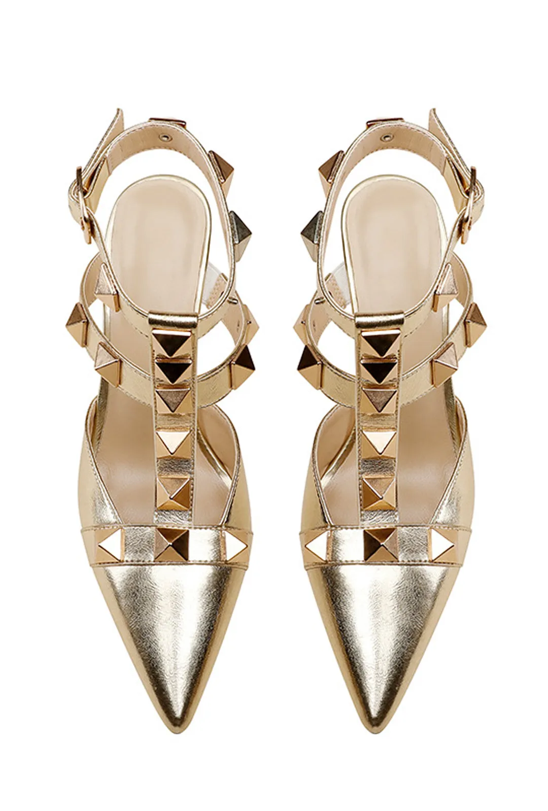 VERENA - METALLIC STUDROCK HEELS