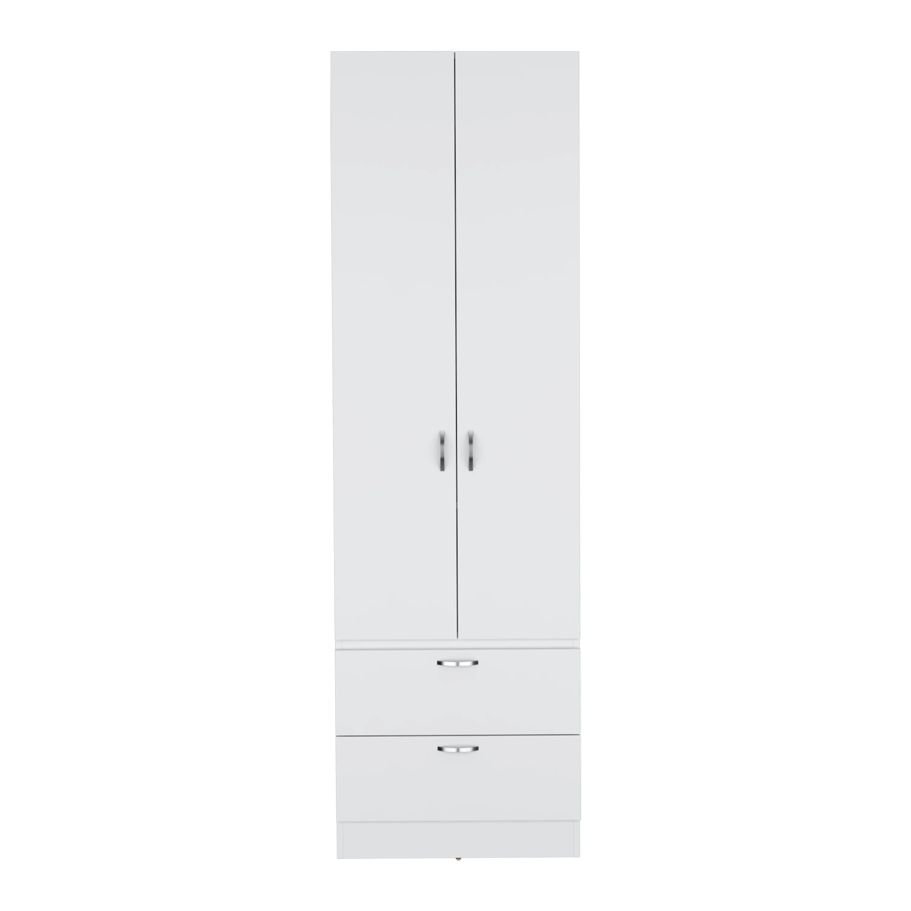 Vico 76" High Armoire Wardrove Closet with 2 Drawers, Double Door Cabinet , One Shelf and Hanging Rod, Bedroom Clothes Storage Cabinet Organizer