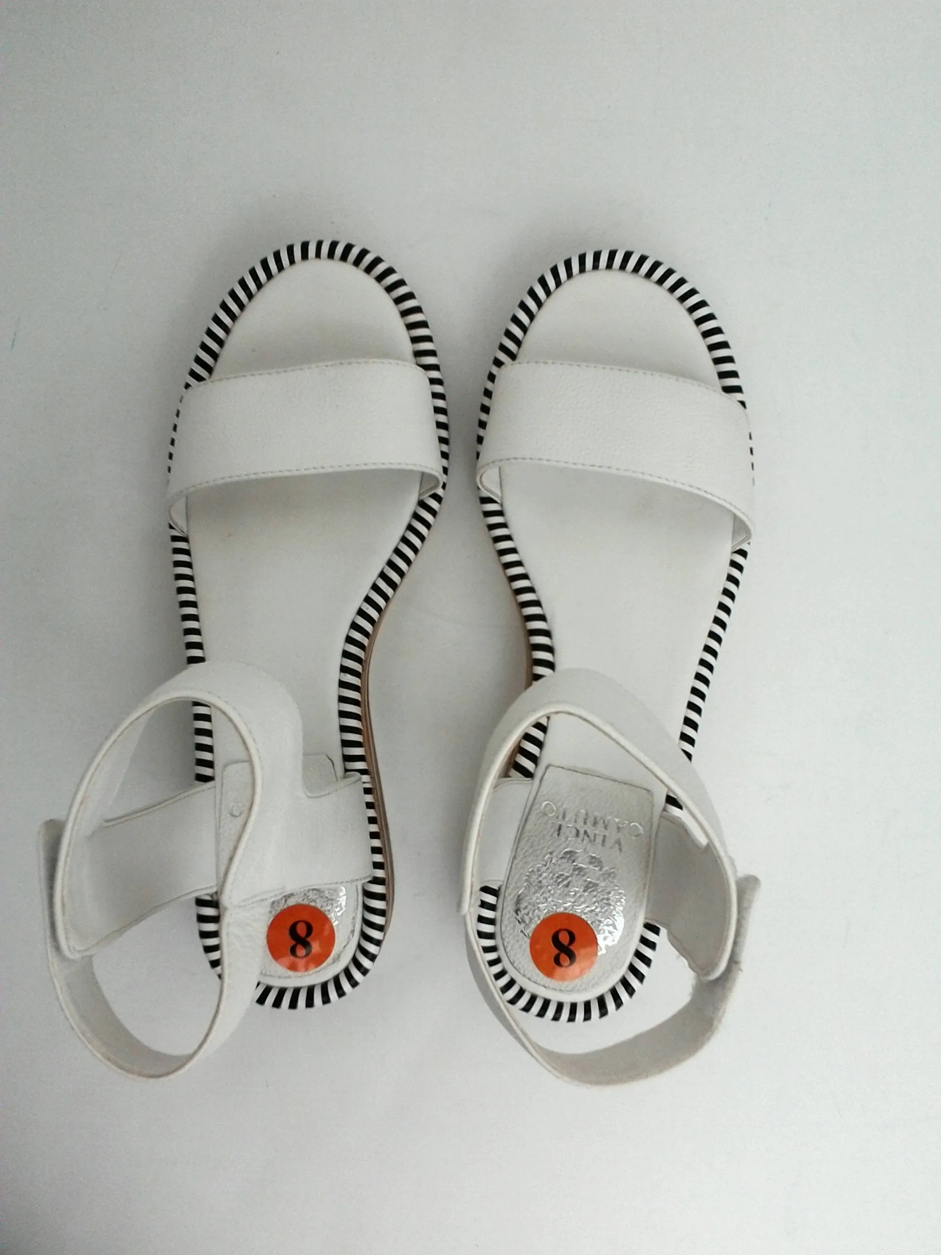 Vince Camuto Women's White leather Moirina Platform Sandal Size 8M