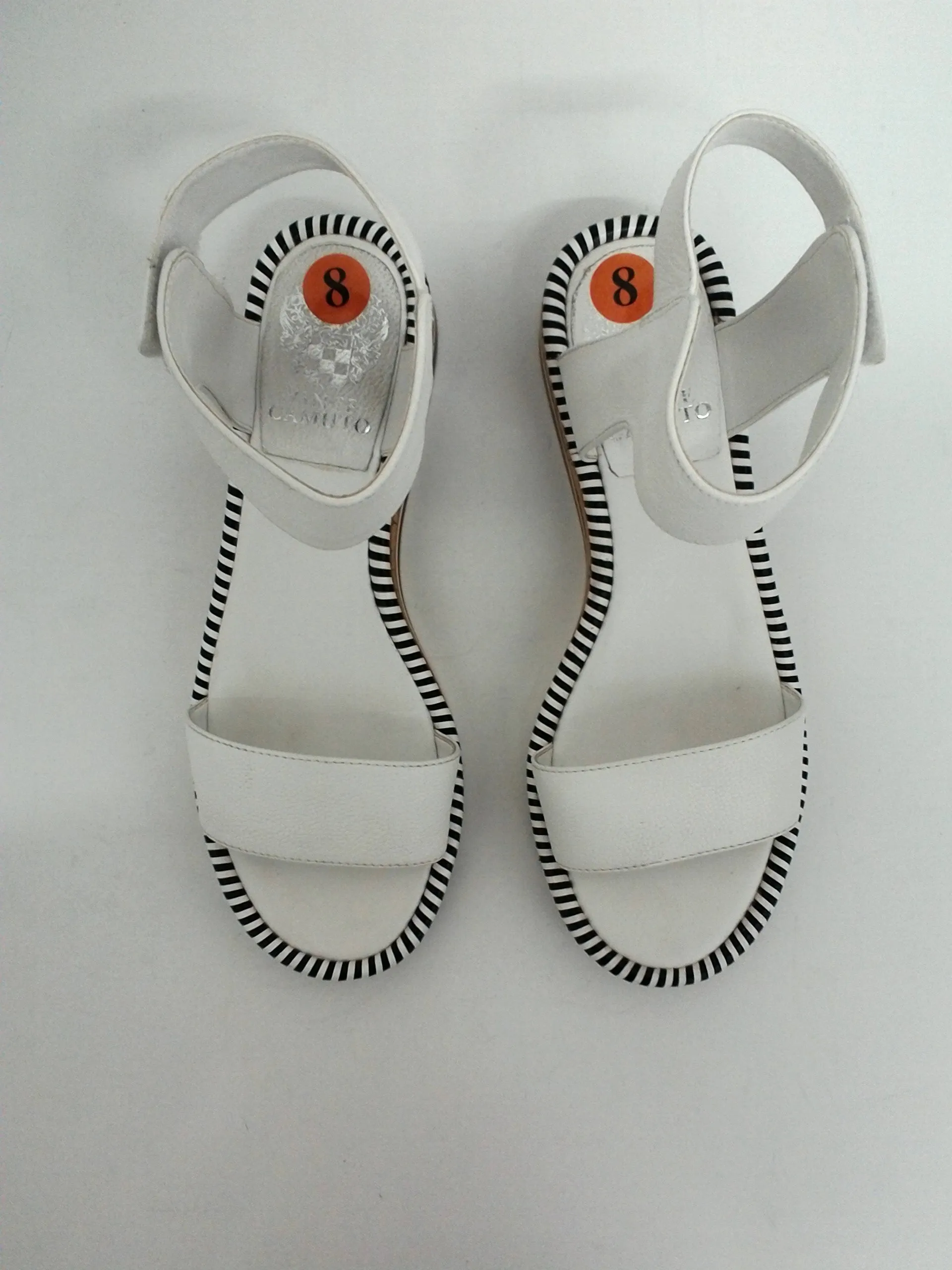 Vince Camuto Women's White leather Moirina Platform Sandal Size 8M
