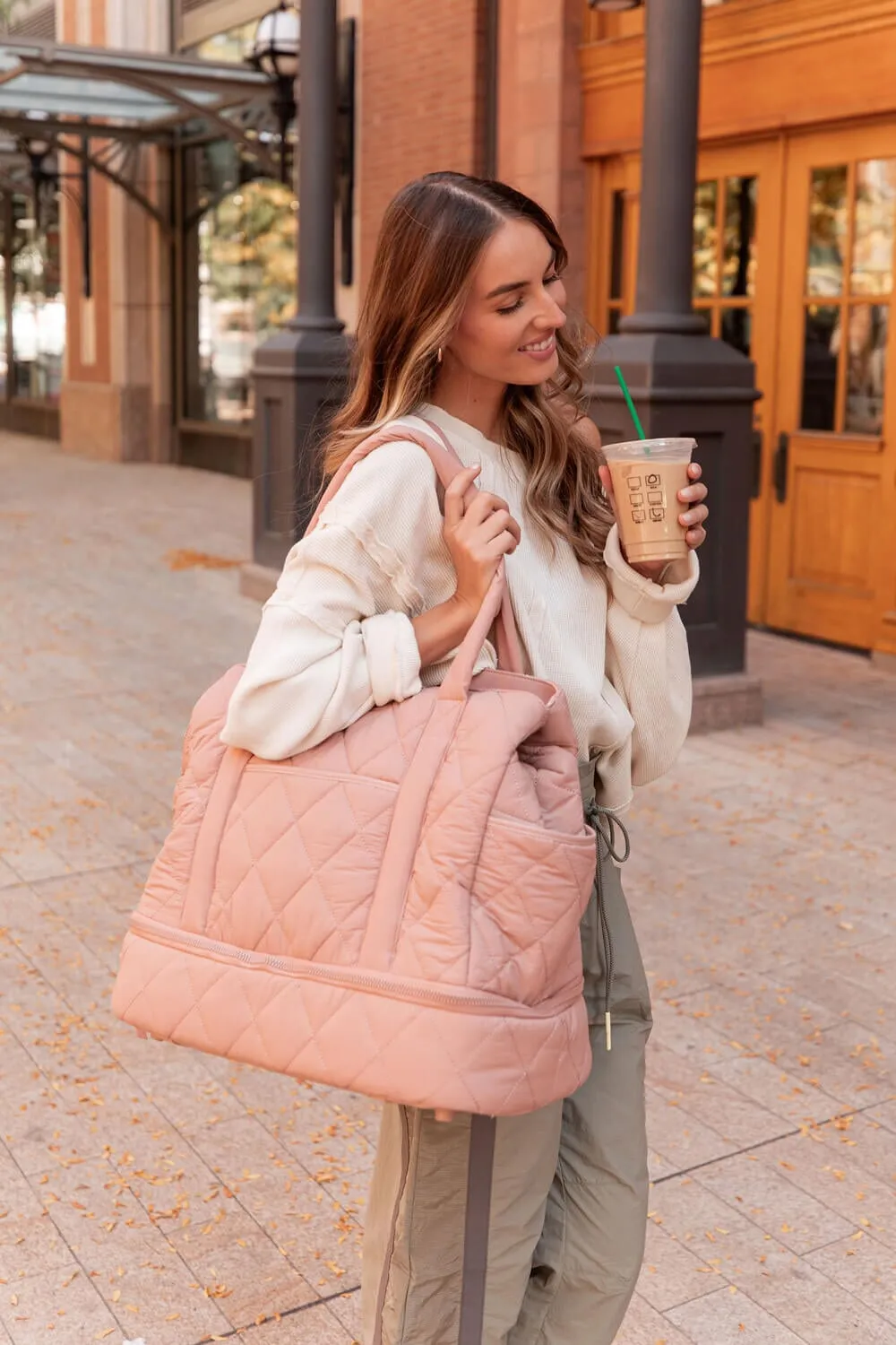 VOYAGER quilted blush