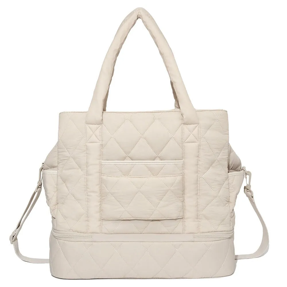 VOYAGER quilted cream