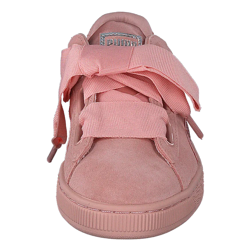 W Suede Heart Ep Pink