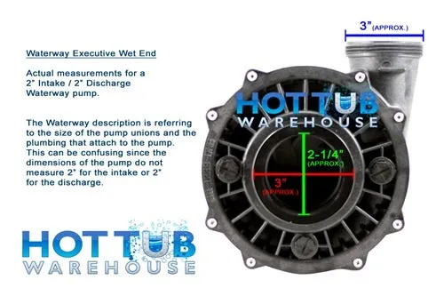 Waterway Executive 5 Horsepower 2 Spd 56 Frame Pump 3722021-1D - 2" Intake