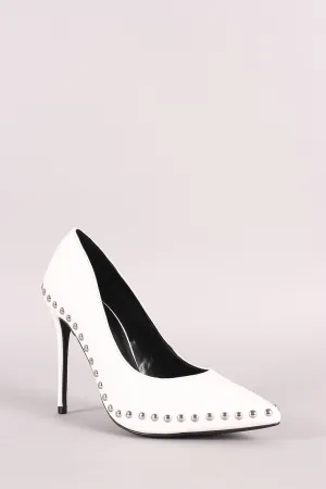 Wild Diva Lounge Studded Pointy Toe Pump