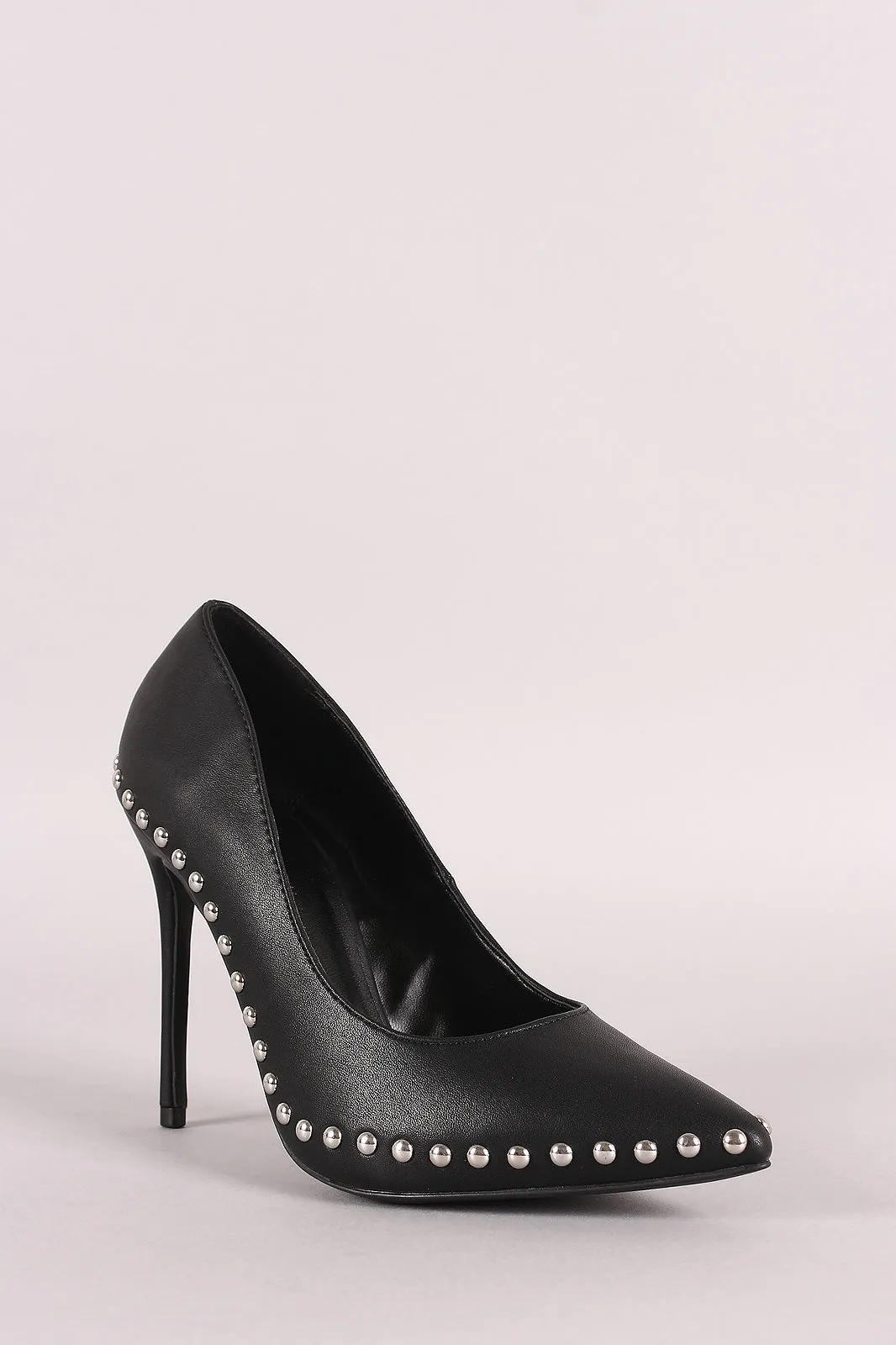 Wild Diva Lounge Studded Pointy Toe Pump